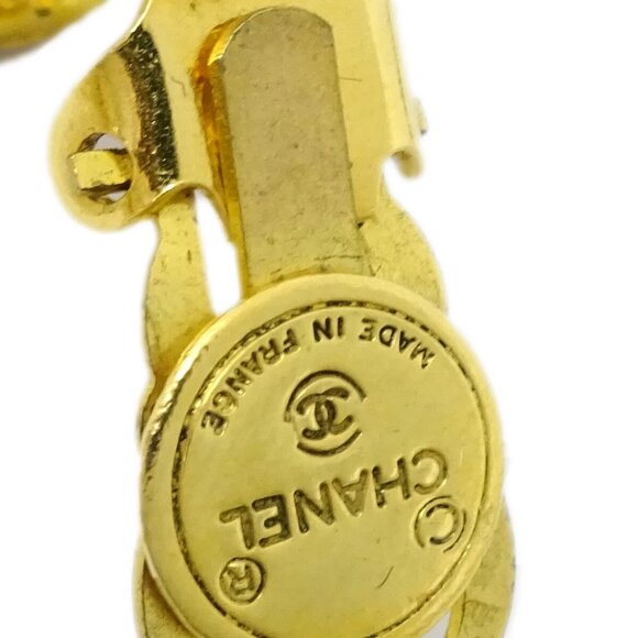 Chanel CC Earrings Clip-On Gold 140298 - Picture 4 of 5